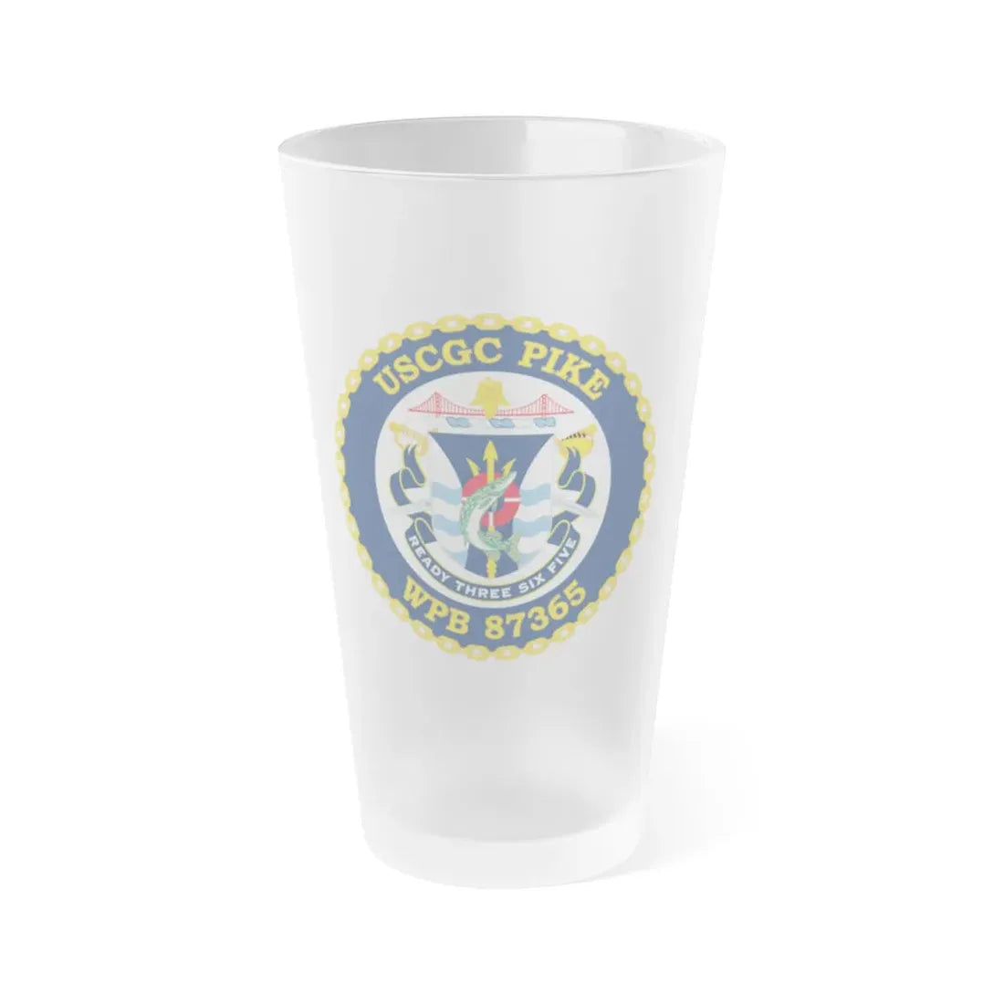 USCGC Pike WPB 87365 (U.S. Coast Guard) Frosted Pint Glass 16oz Default Title - Go Mug Yourself
