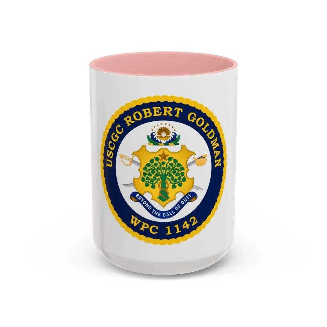 USCGC Robert Goldman WPC 1142 (U.S. Coast Guard) Accent Coffee Mug 15oz Pink - Go Mug Yourself