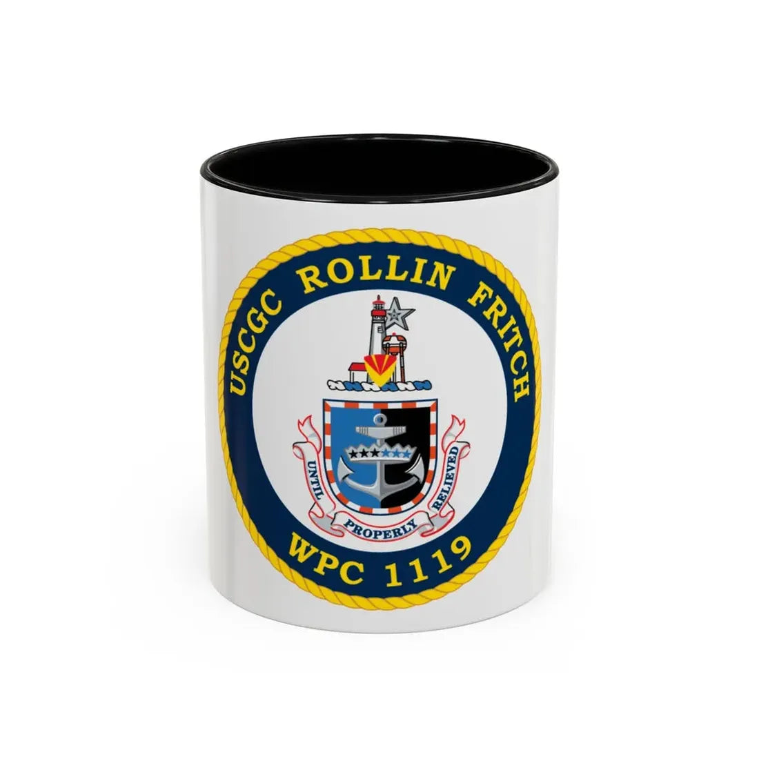 USCGC Rollin Fritch WPC 1119 (U.S. Coast Guard) Accent Coffee Mug 11oz Black - Go Mug Yourself