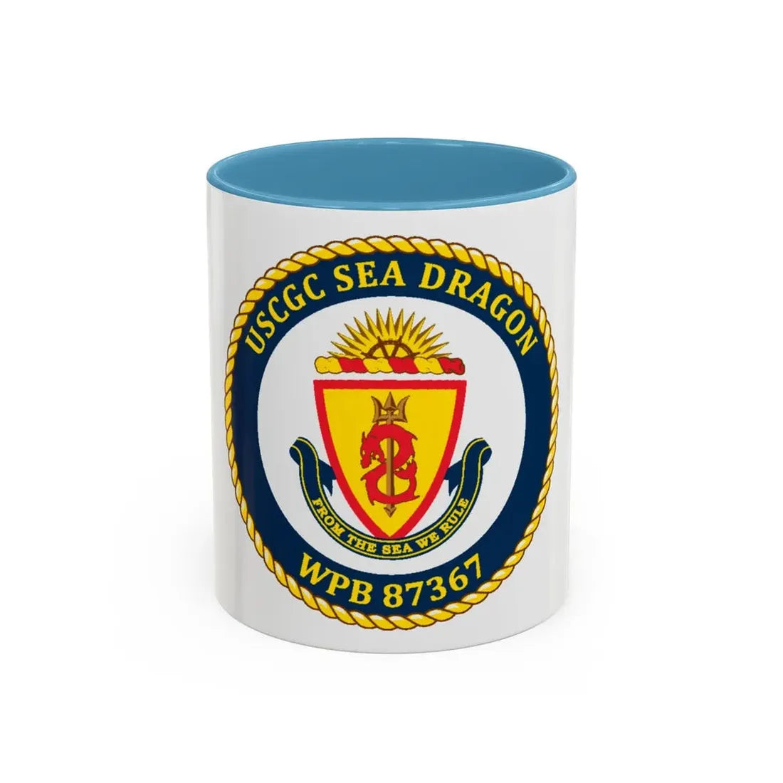 USCGC Sea Dragon WPB 87367 (U.S. Coast Guard) Accent Coffee Mug 11oz Light Blue - Go Mug Yourself