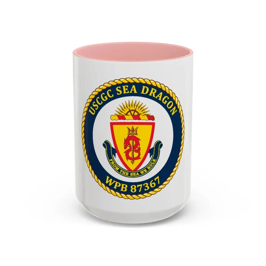 USCGC Sea Dragon WPB 87367 (U.S. Coast Guard) Accent Coffee Mug 15oz Pink - Go Mug Yourself