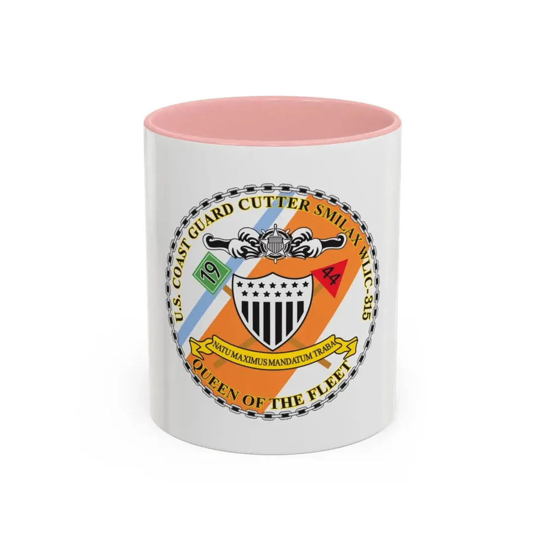 USCGC Simlax (U.S. Coast Guard) Accent Coffee Mug 11oz Pink - Go Mug Yourself