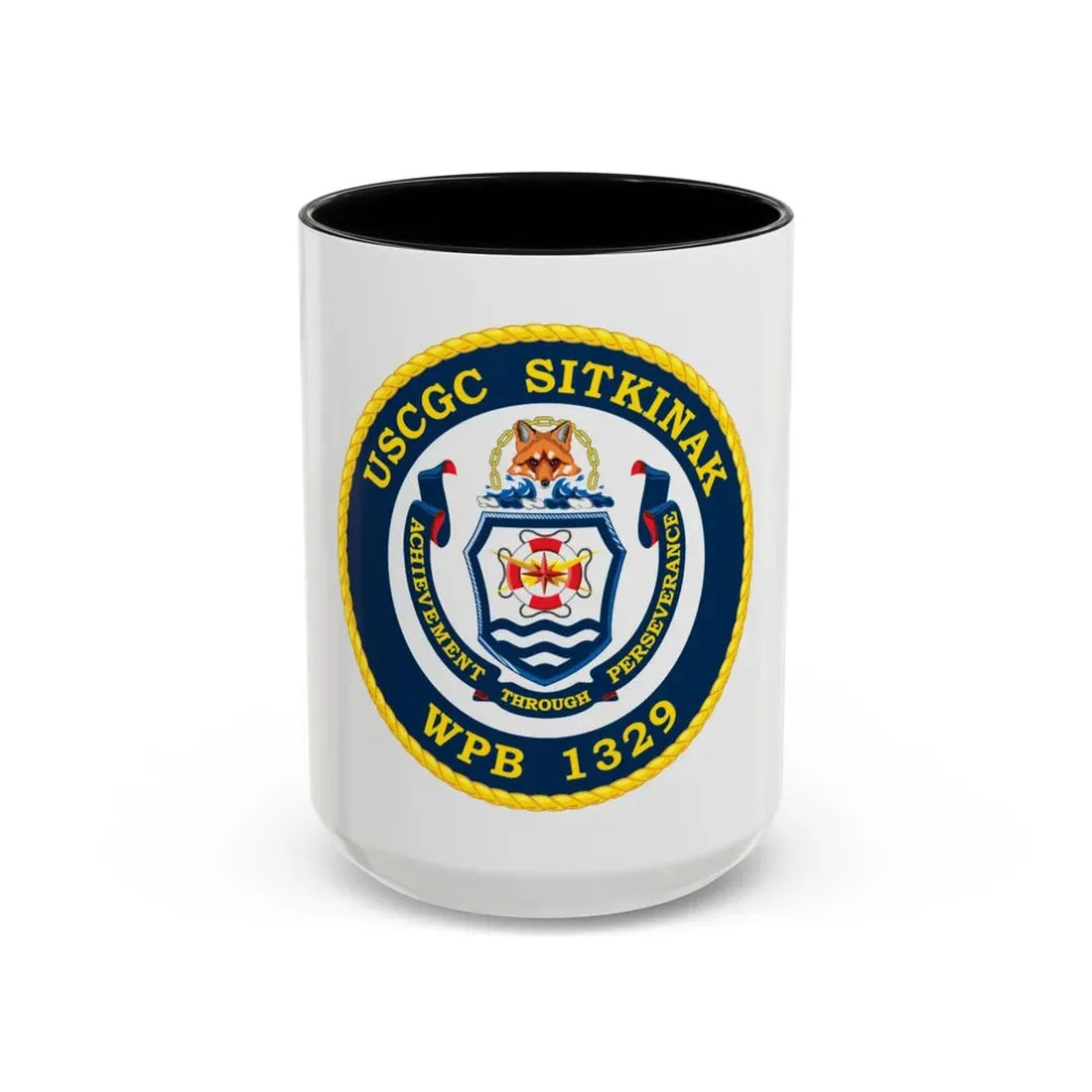 USCGC Sitkinak WPB 1329 (U.S. Coast Guard) Accent Coffee Mug 15oz Black - Go Mug Yourself