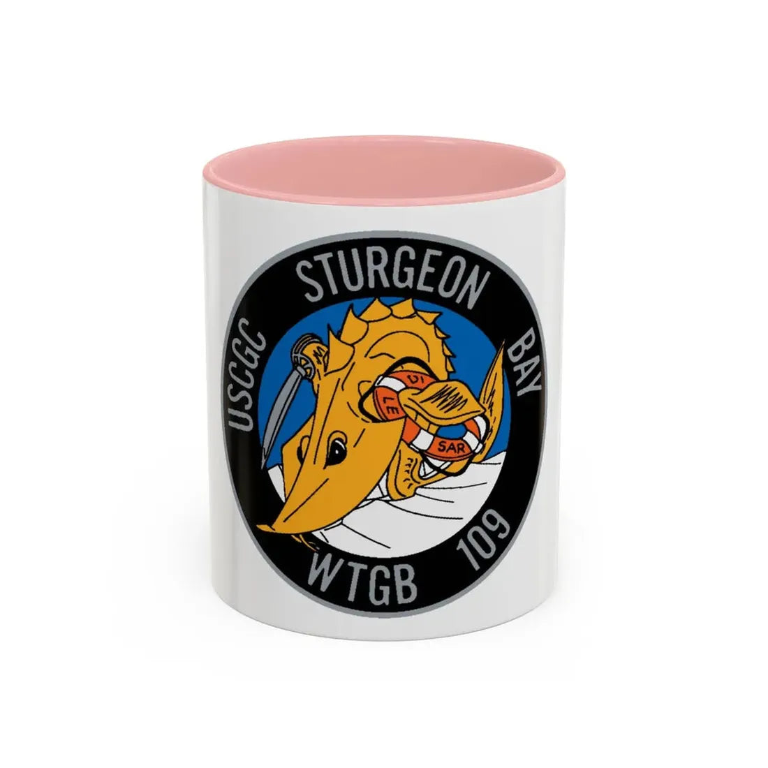 USCGC Sturgeon WTGB 109 (U.S. Coast Guard) Accent Coffee Mug 11oz Pink - Go Mug Yourself