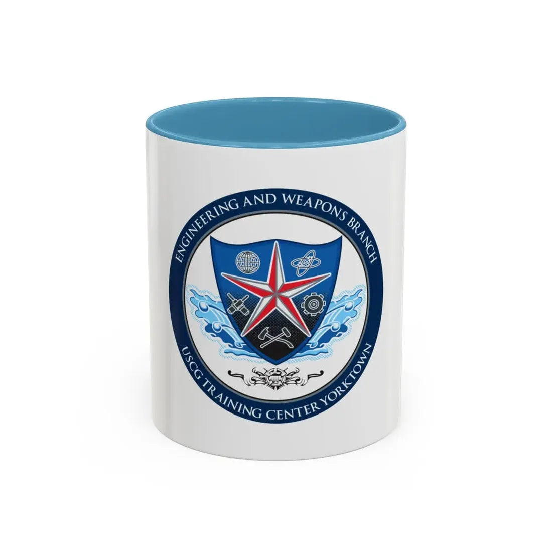 USCGC Training Yorktown (U.S. Coast Guard) Accent Coffee Mug 11oz Light Blue - Go Mug Yourself