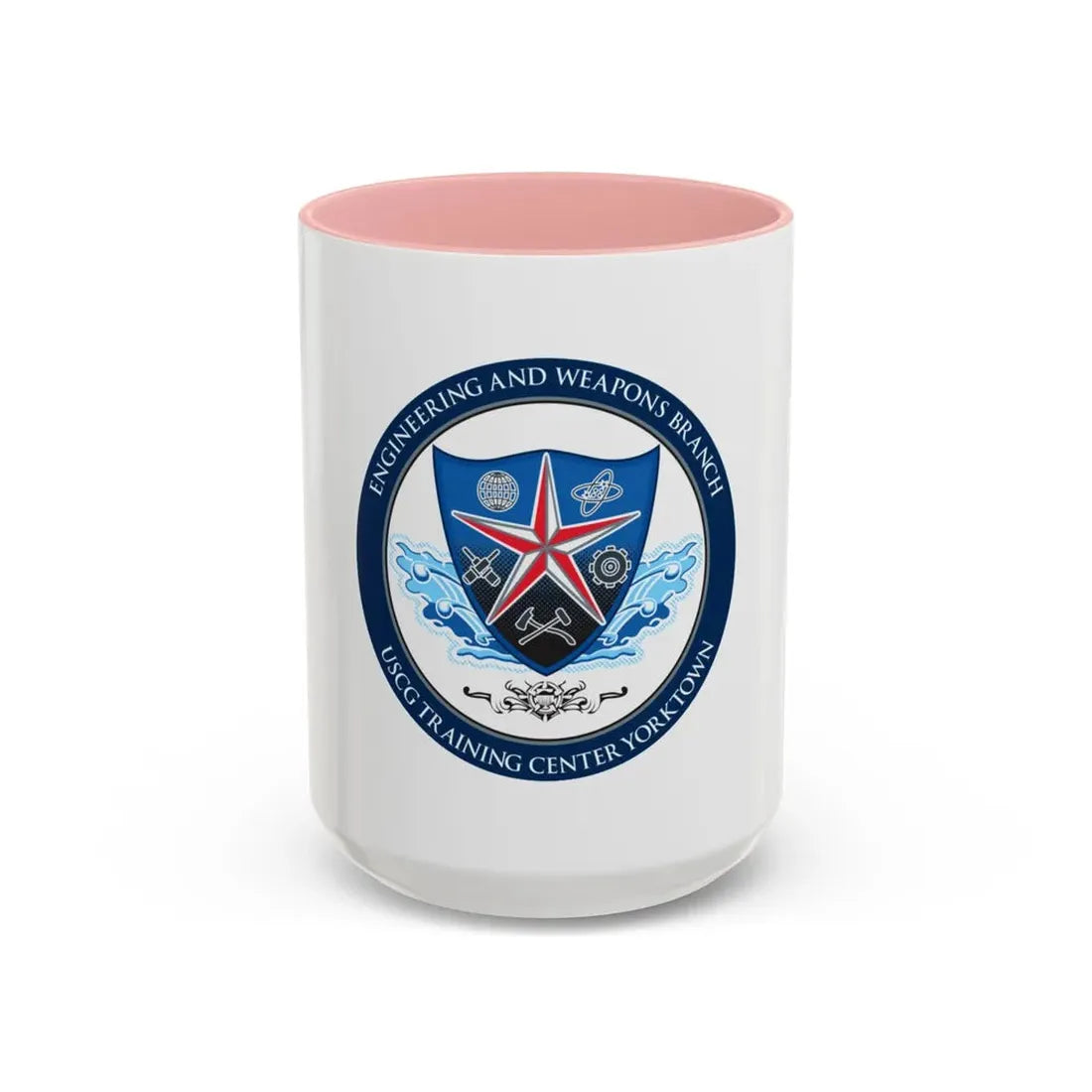 USCGC Training Yorktown (U.S. Coast Guard) Accent Coffee Mug 15oz Pink - Go Mug Yourself