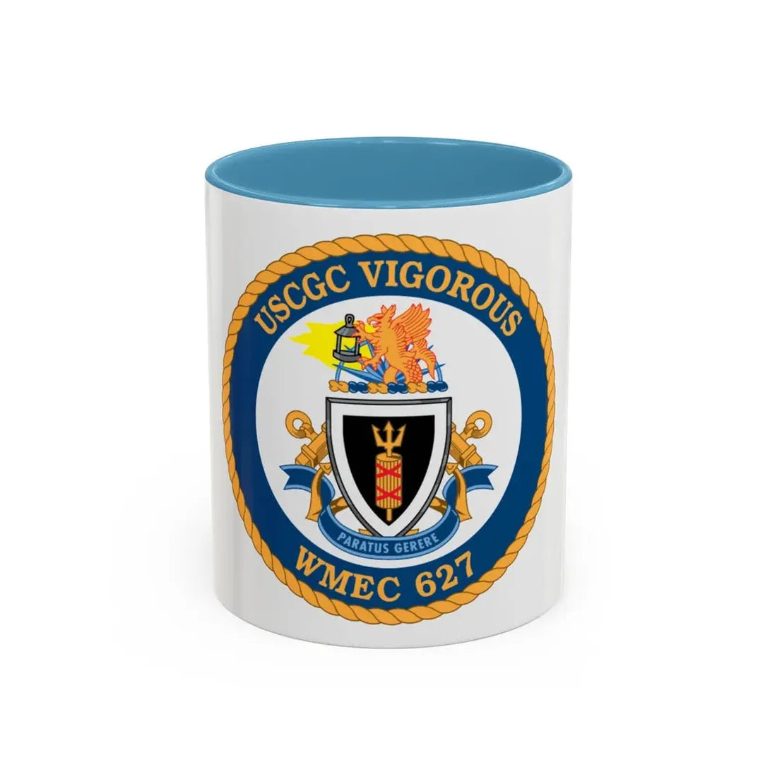 USCGC Vigorous WMEC 627 (U.S. Coast Guard) Accent Coffee Mug 11oz Light Blue - Go Mug Yourself