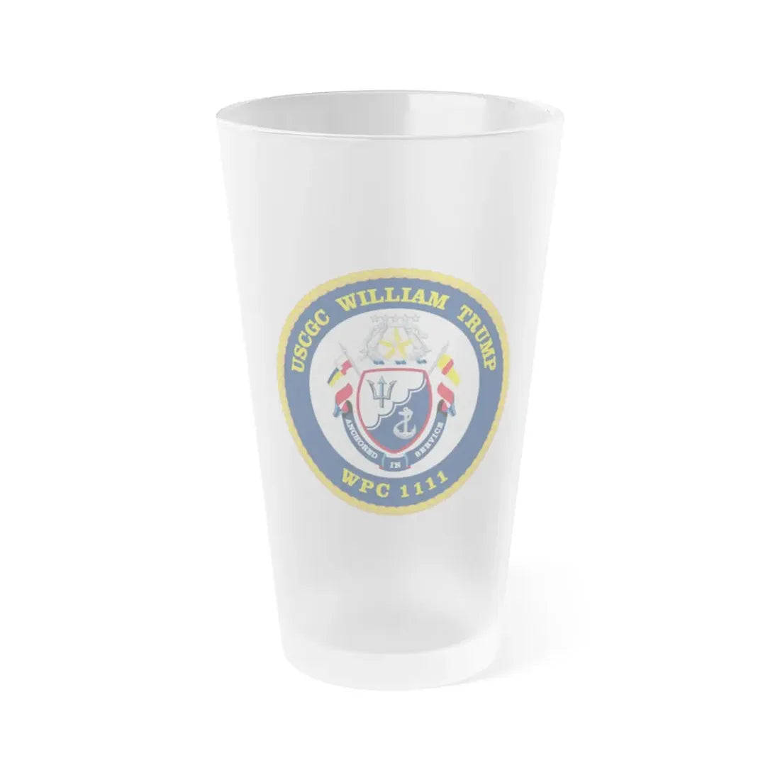 USCGC William Trump WPC 1111 (U.S. Coast Guard) Frosted Pint Glass 16oz Default Title - Go Mug Yourself