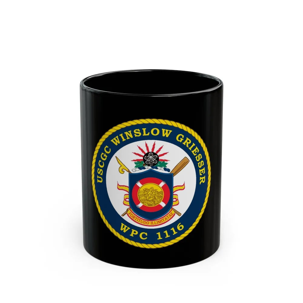USCGC Winslow Griesser (U.S. Coast Guard) Black Coffee Mug-11oz-Go Mug Yourself