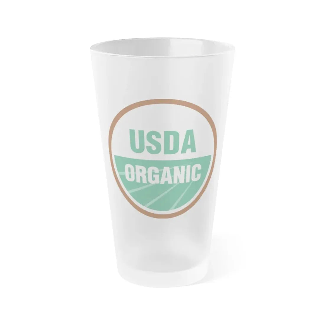 USDA Organic - Frosted Pint Glass 16oz 16oz Frosted - Go Mug Yourself