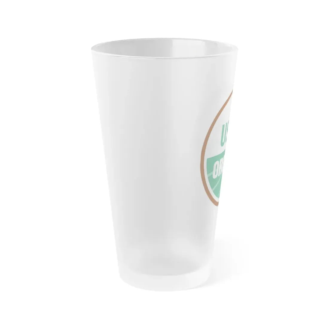 USDA Organic - Frosted Pint Glass 16oz - Go Mug Yourself