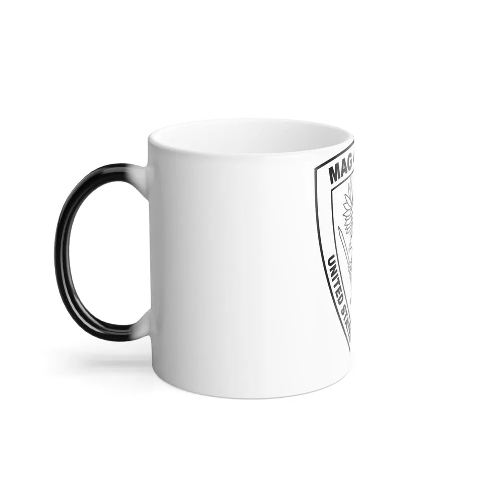 USMC United States Marine Corps MAG 42 DET B BW (USMC) Color Changing Mug 11oz-Go Mug Yourself