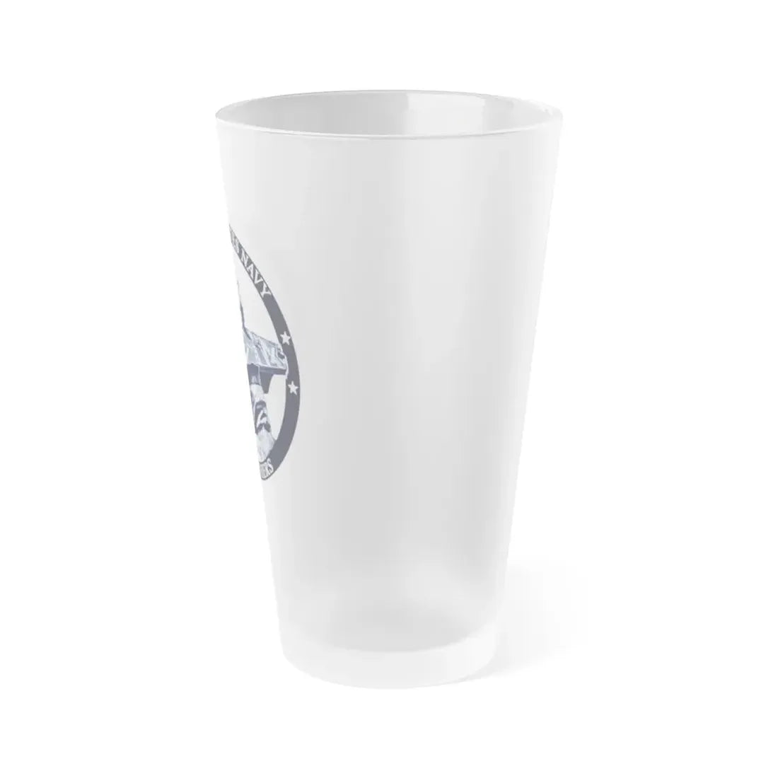 USN PEO Carriers (U.S. Navy) Frosted Pint Glass 16oz - Go Mug Yourself