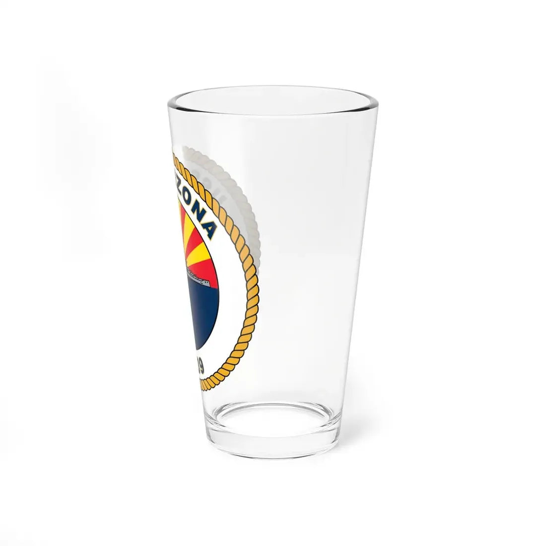 USS Arizona BB 39 (U.S. Navy) Pint Glass 16oz - Go Mug Yourself
