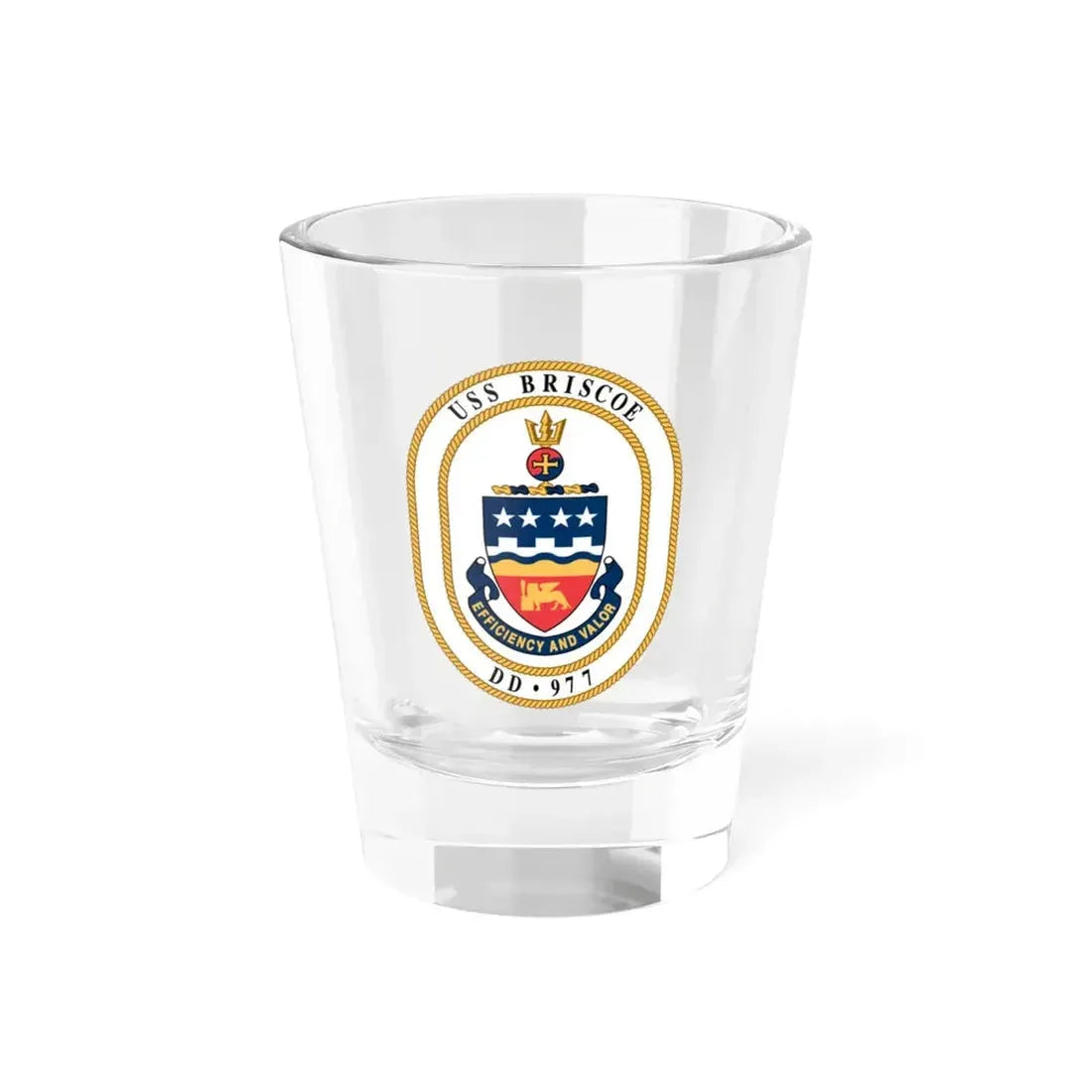 USS Briscoe DD 977 (U.S. Navy) Shot Glass 1.5oz 1.5oz - Go Mug Yourself
