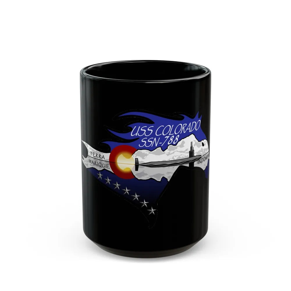 USS Colorado v2 (U.S. Navy) Black Coffee Mug-15oz-Go Mug Yourself
