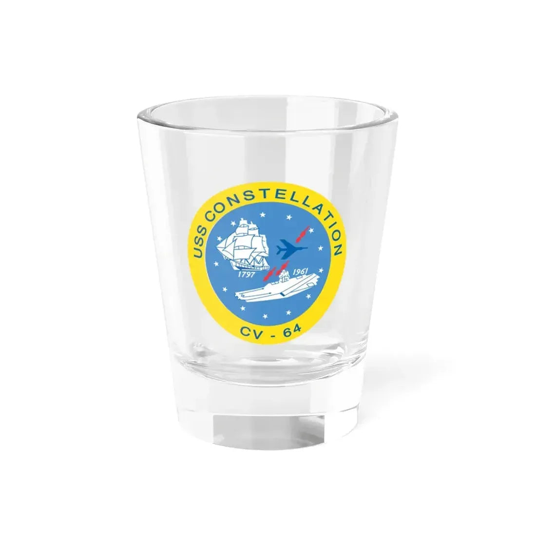 USS Constellation CV 64 (U.S. Navy) Shot Glass 1.5oz 1.5oz - Go Mug Yourself