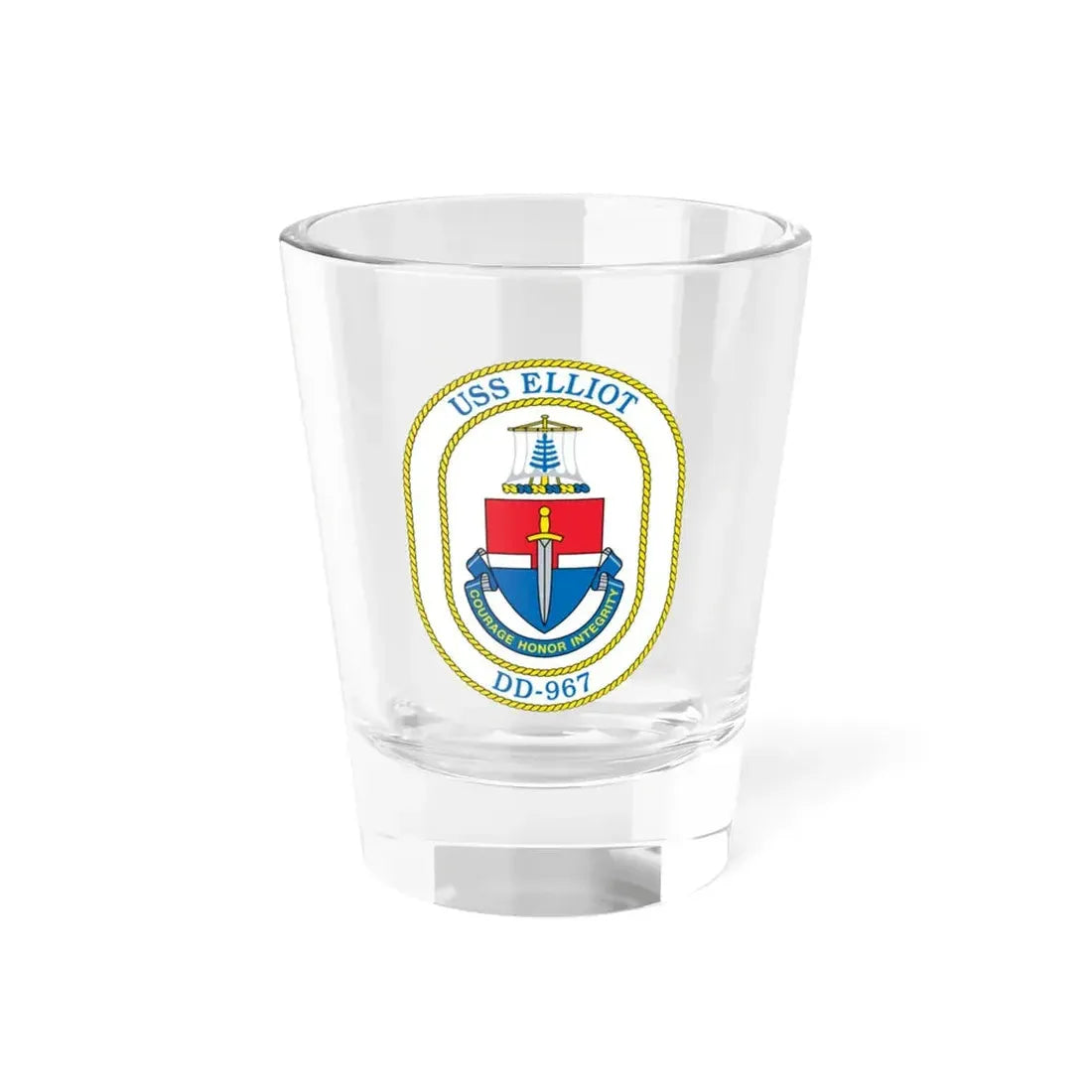 USS Elliot DD 967 (U.S. Navy) Shot Glass 1.5oz 1.5oz - Go Mug Yourself