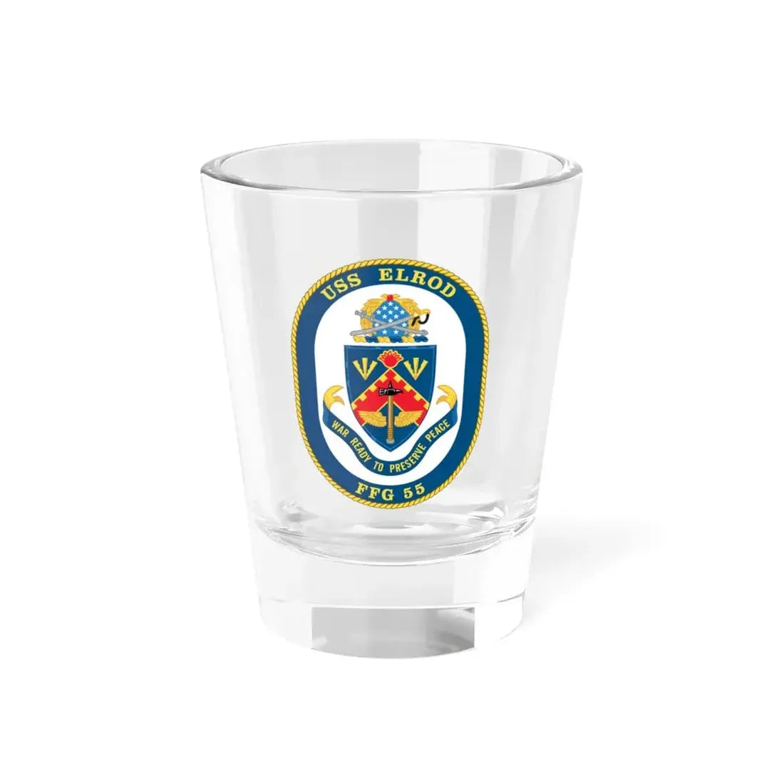 USS Elrod FFG 55 (U.S. Navy) Shot Glass 1.5oz 1.5oz - Go Mug Yourself