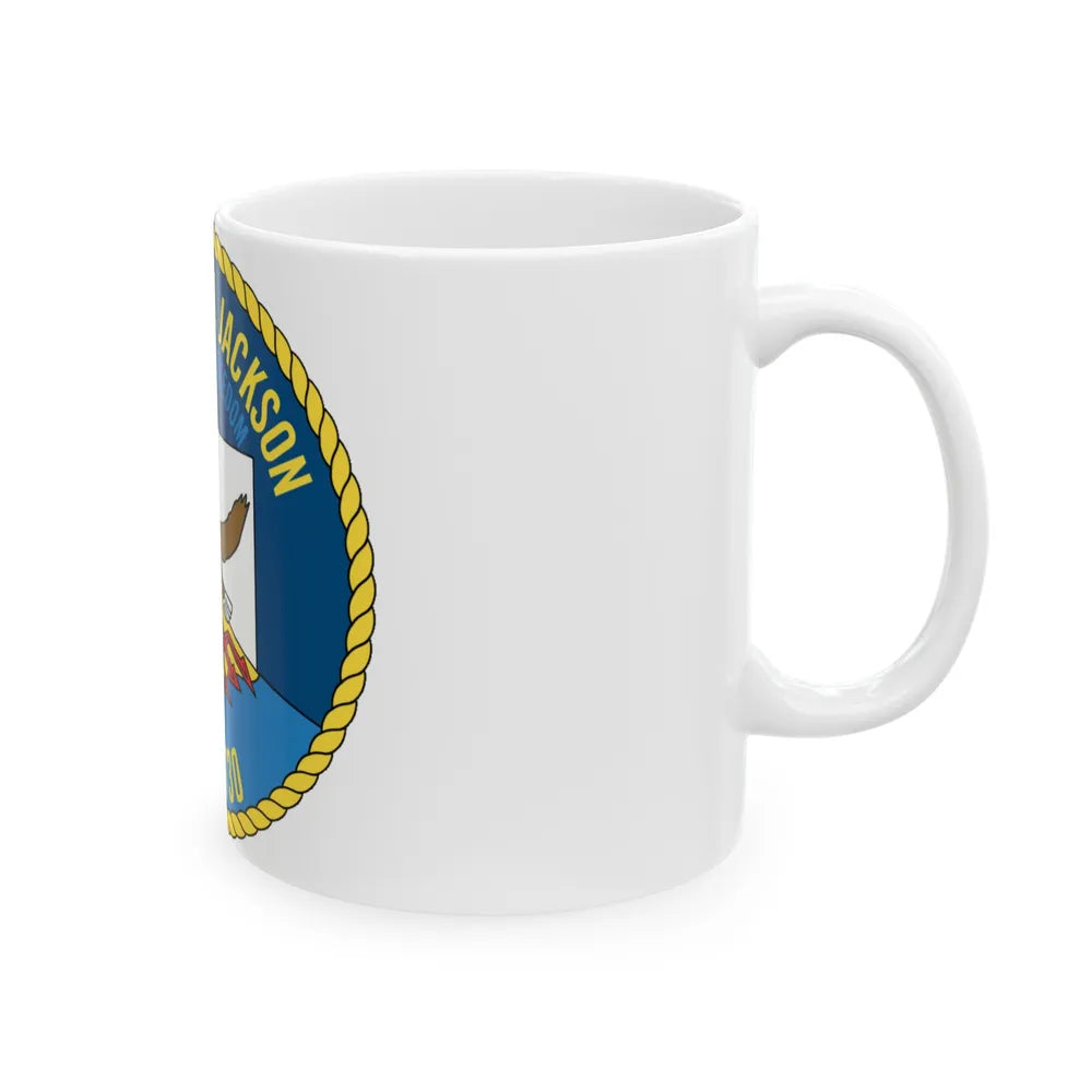 USS Henry M Jackson SSBN 730 (U.S. Navy) White Coffee Mug-Go Mug Yourself