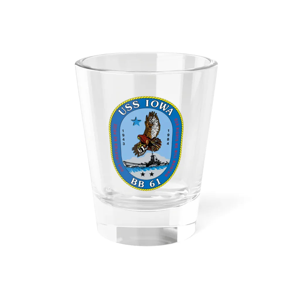 USS Iowa BB 61 (U.S. Navy) Shot Glass 1.5oz 1.5oz - Go Mug Yourself