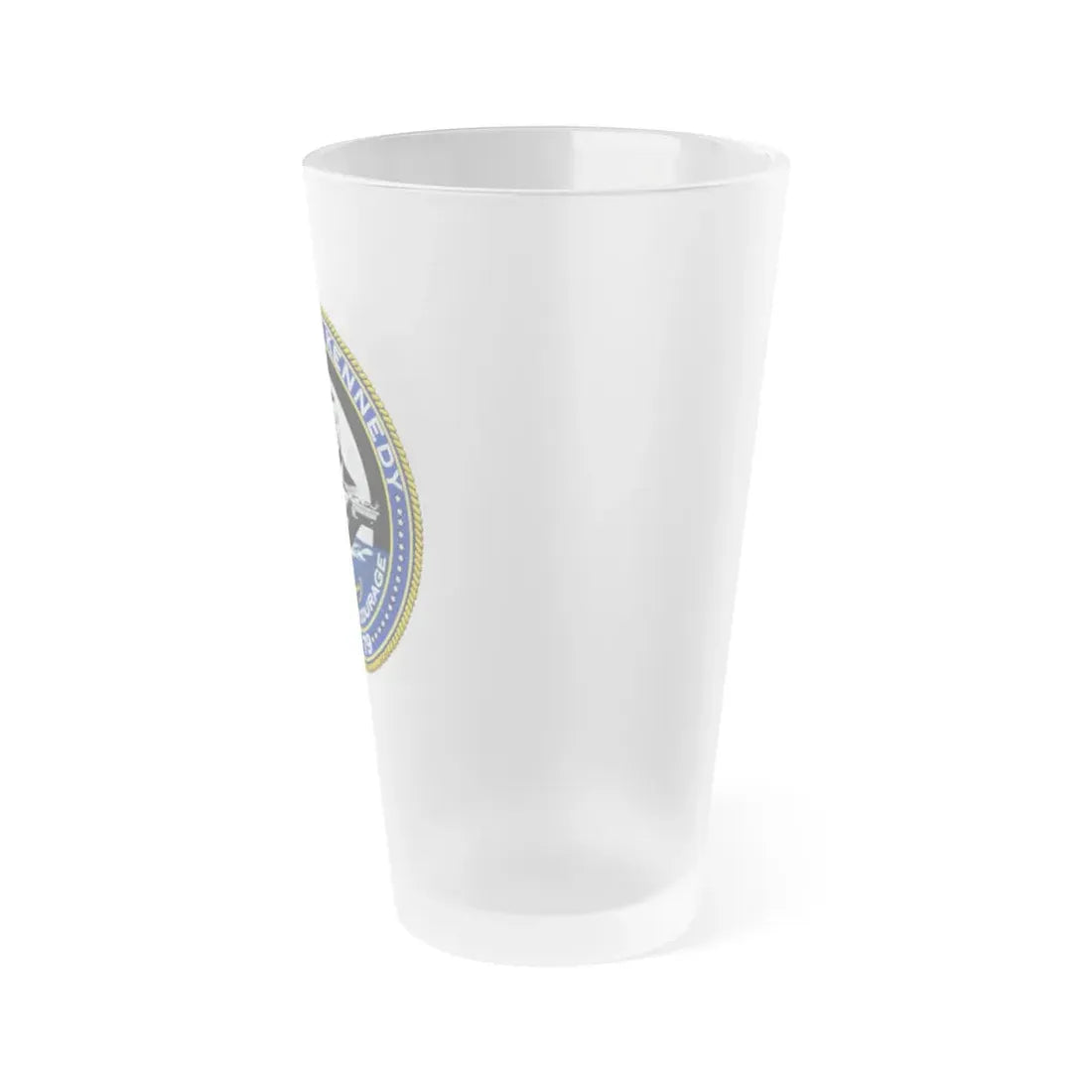 USS JOHN F KENNEDY CVN 79 (U.S. Navy) Frosted Pint Glass 16oz - Go Mug Yourself