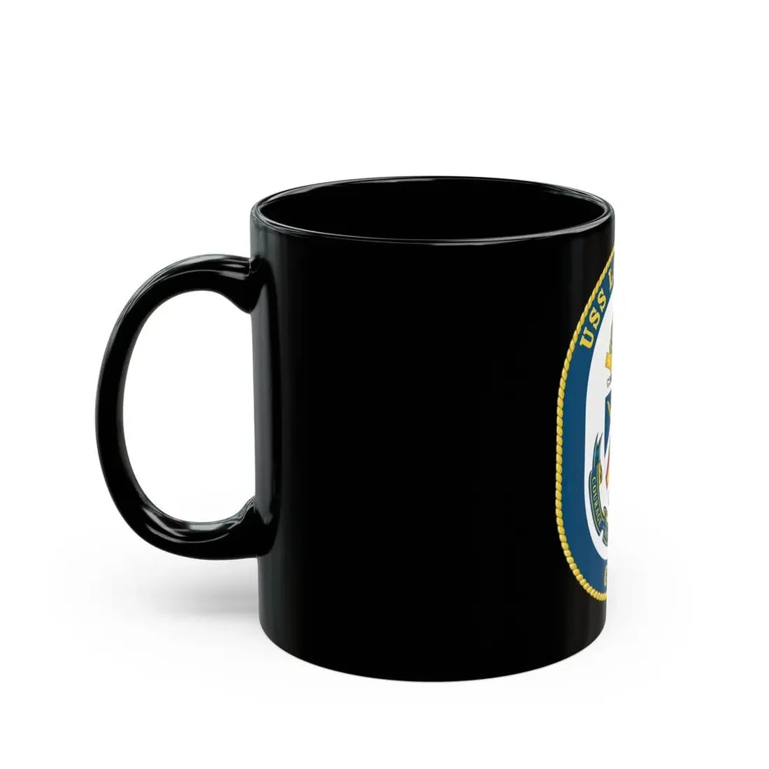 USS Lake Erie CG 70 Crest (U.S. Navy) Black Coffee Mug - Go Mug Yourself