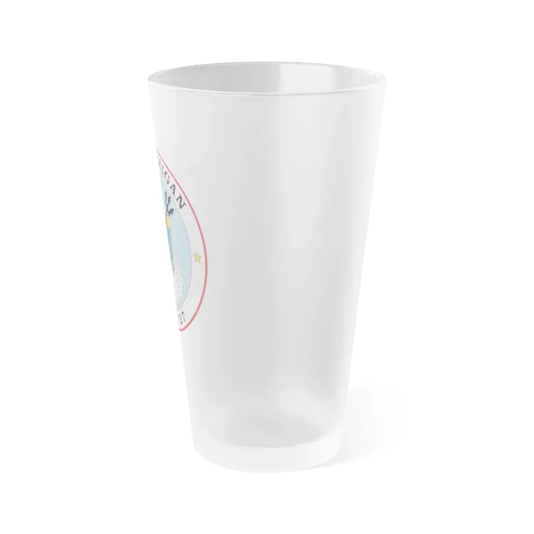 USS Michigan SSBN 727 (U.S. Navy) Frosted Pint Glass 16oz - Go Mug Yourself