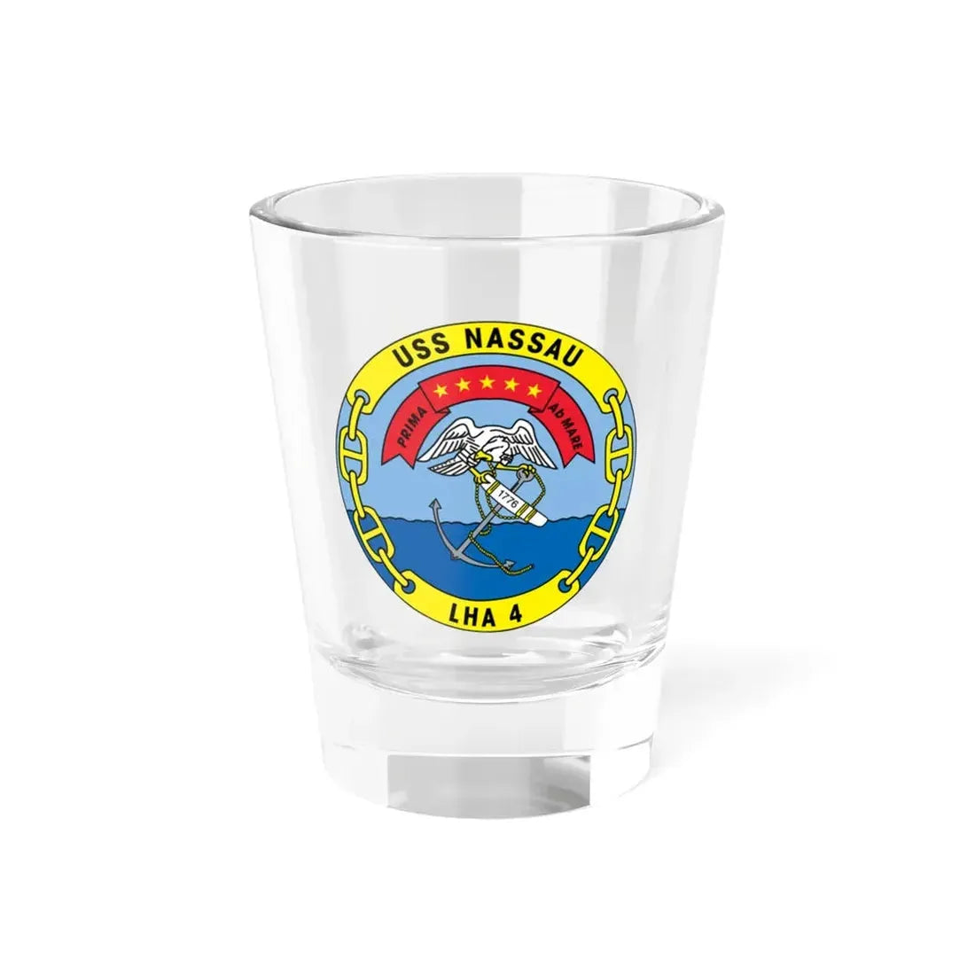 USS Nassau LHA 4 (U.S. Navy) Shot Glass 1.5oz 1.5oz - Go Mug Yourself