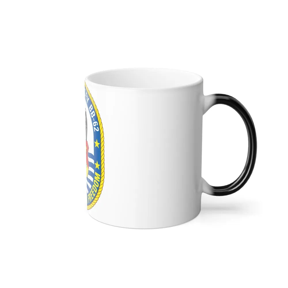 USS New Jersey BB 62 Fire Power For Freedom (U.S. Navy) Color Changing Mug 11oz-Go Mug Yourself