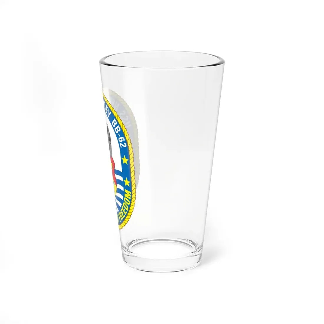 USS New Jersey BB 62 Fire Power For Freedom (U.S. Navy) Pint Glass 16oz - Go Mug Yourself