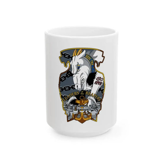 USS North Dakota SSN 784 CPO (U.S. Navy) White Coffee Mug 15oz - Go Mug Yourself