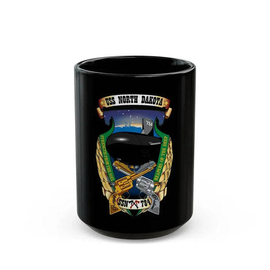 USS North Dakota SSN 784 (U.S. Navy) Black Coffee Mug 15oz - Go Mug Yourself