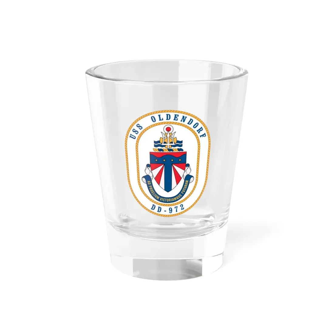 USS Oldendorf DD 972 (U.S. Navy) Shot Glass 1.5oz 1.5oz - Go Mug Yourself