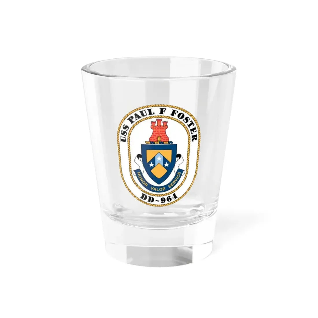 USS PAul F Foster DD 964 (U.S. Navy) Shot Glass 1.5oz 1.5oz - Go Mug Yourself