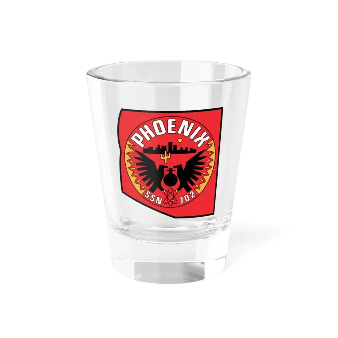 USS Phoenix SSN 702 (U.S. Navy) Shot Glass 1.5oz 1.5oz - Go Mug Yourself