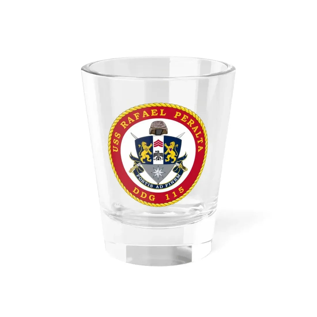 USS Rafael Peralta DDG 115 (U.S. Navy) Shot Glass 1.5oz 1.5oz - Go Mug Yourself