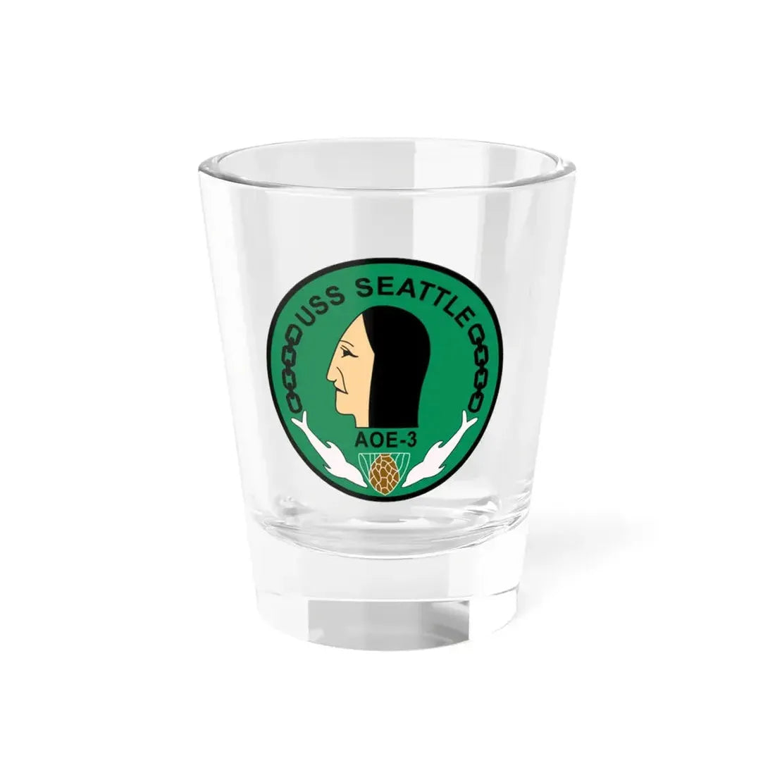 USS Seattle AOE 3 (U.S. Navy) Shot Glass 1.5oz 1.5oz - Go Mug Yourself
