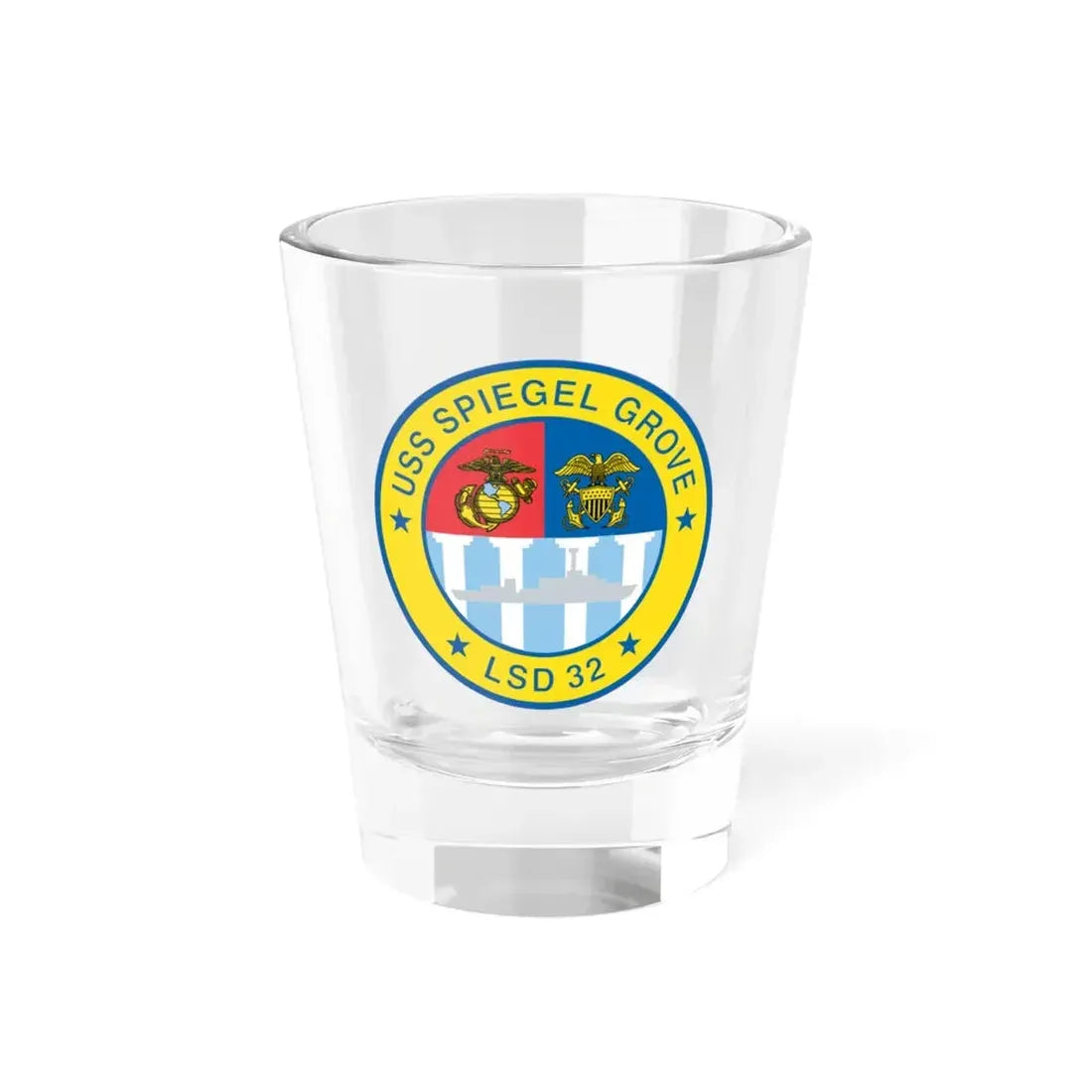 USS Spiegel Grove LSD 32 (U.S. Navy) Shot Glass 1.5oz 1.5oz - Go Mug Yourself