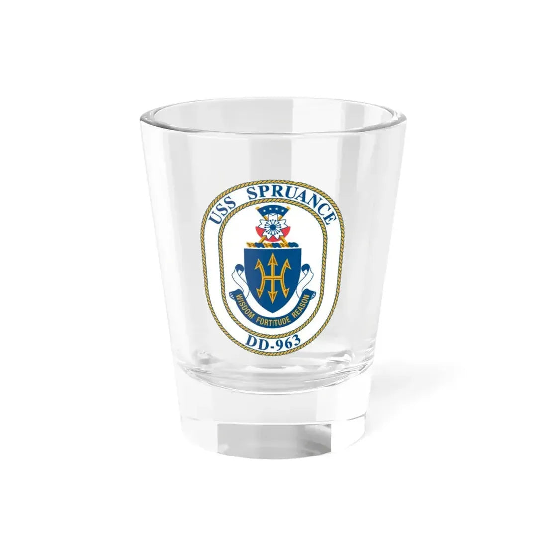 USS Spruance DD 963 (U.S. Navy) Shot Glass 1.5oz 1.5oz - Go Mug Yourself