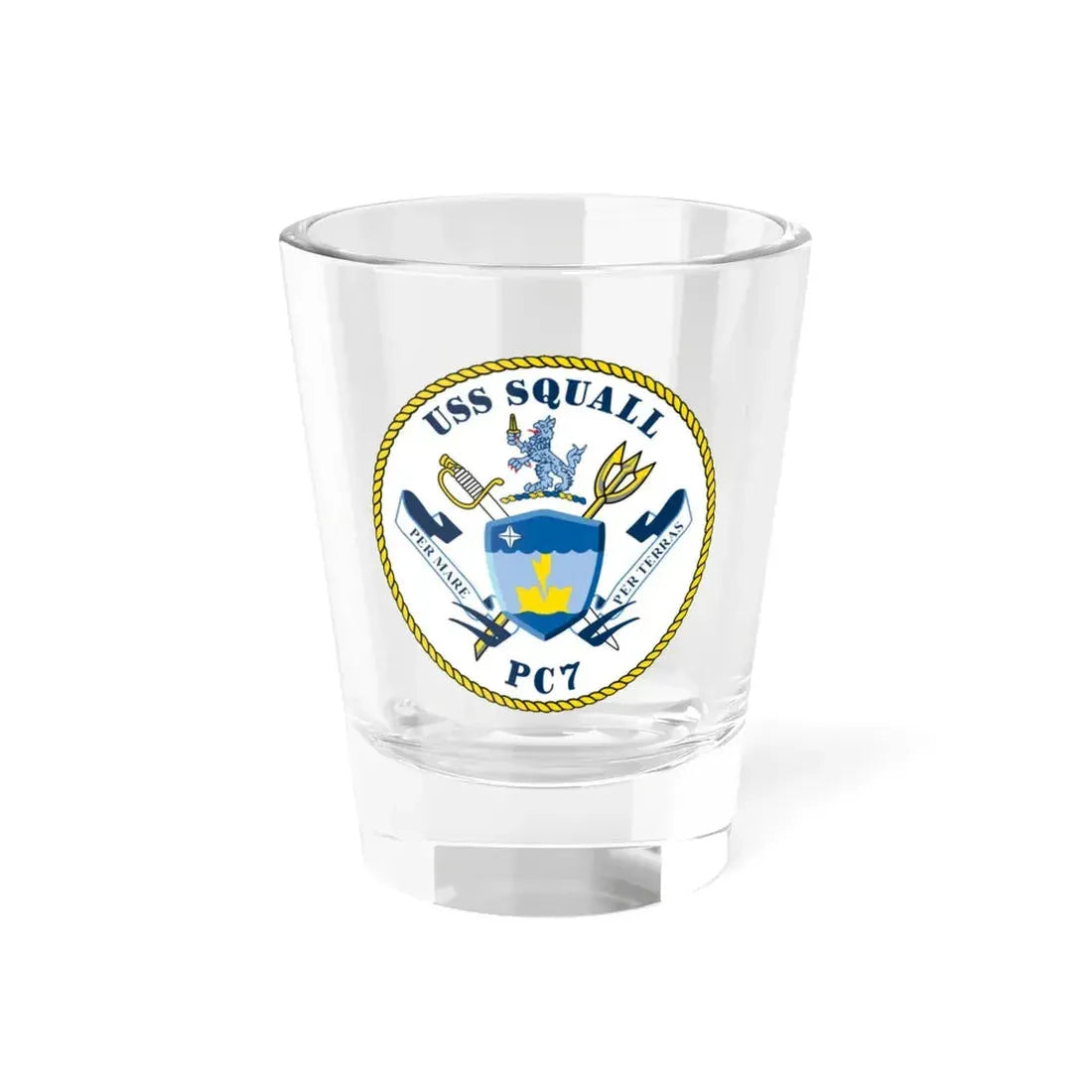 USS Squall PC7 (U.S. Navy) Shot Glass 1.5oz 1.5oz - Go Mug Yourself
