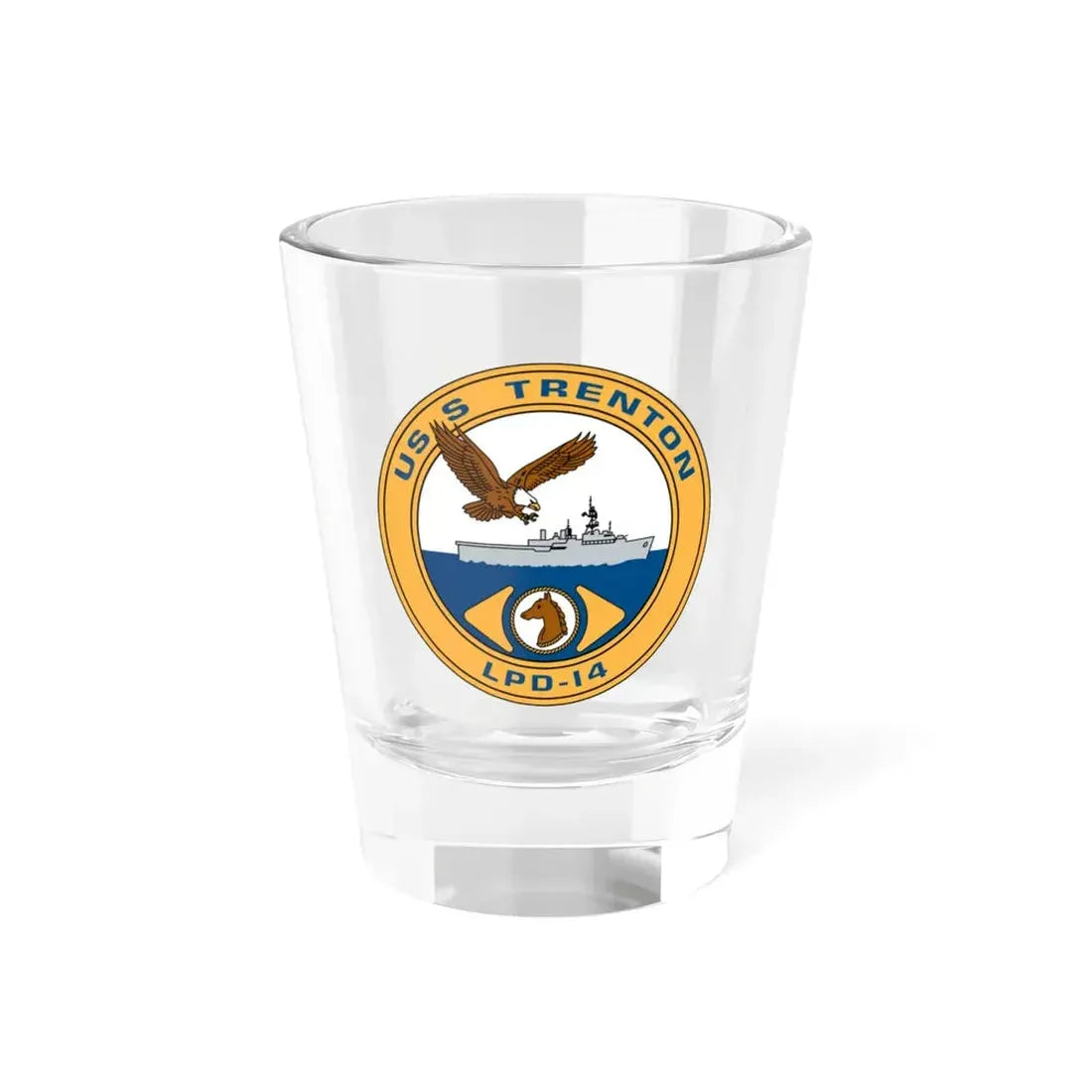 USS Trenton LPD 14 (U.S. Navy) Shot Glass 1.5oz 1.5oz - Go Mug Yourself