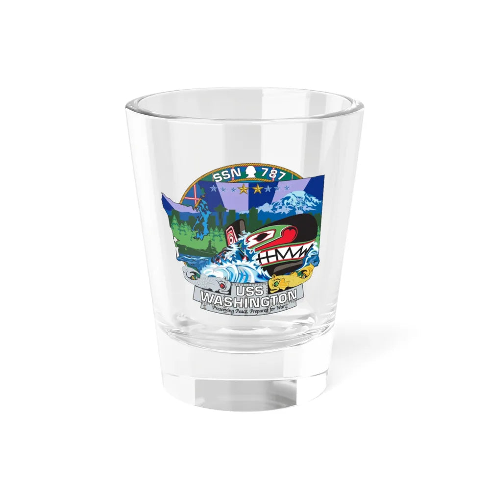 USS Washington SSN 787 (U.S. Navy) Shot Glass 1.5oz 1.5oz - Go Mug Yourself
