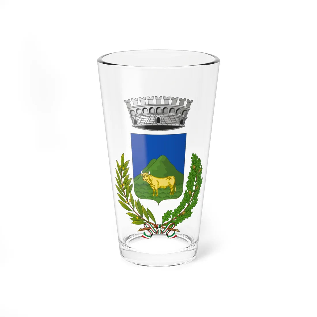 Ussita-Stemma (Italy) (Coat of Arms) Pint Glass 16oz 16oz - Go Mug Yourself