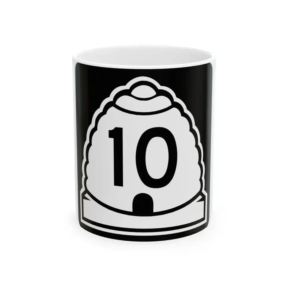 Utah 10 (Utah) (Road Sign) White Coffee Mug 11oz - Go Mug Yourself