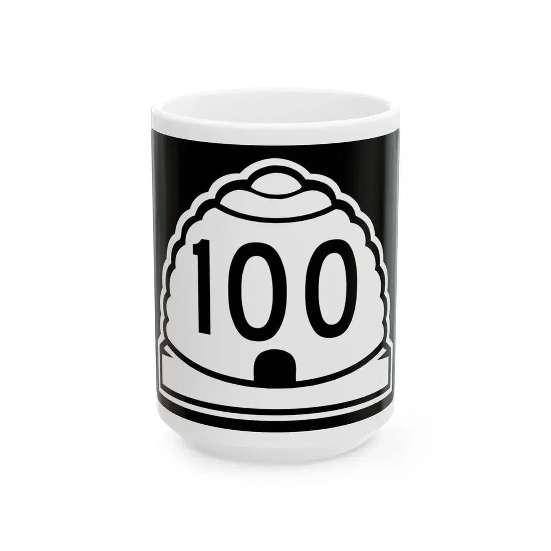 Utah 100 (Utah) (Road Sign) White Coffee Mug 15oz - Go Mug Yourself