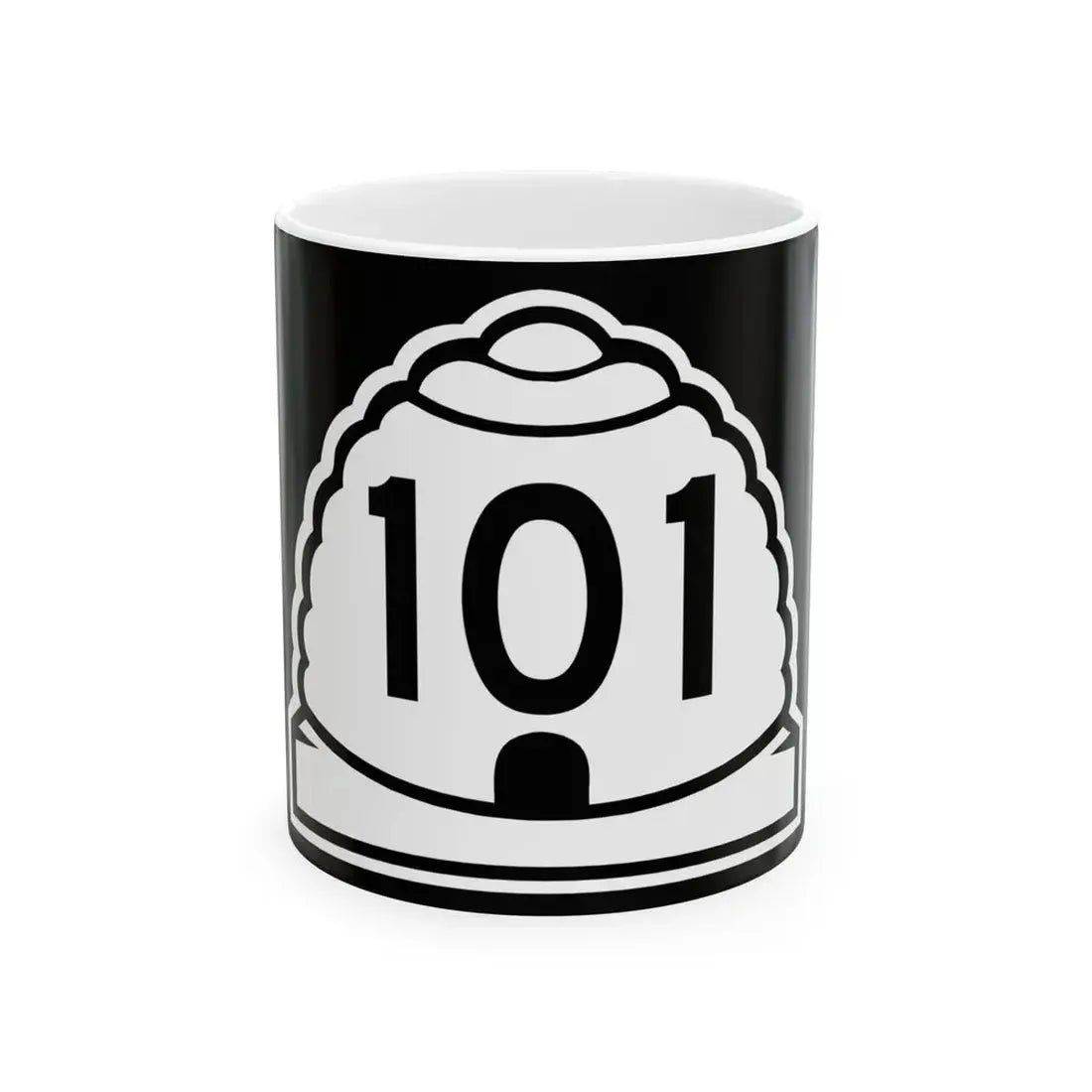 Utah 101 (Utah) (Road Sign) White Coffee Mug 11oz - Go Mug Yourself