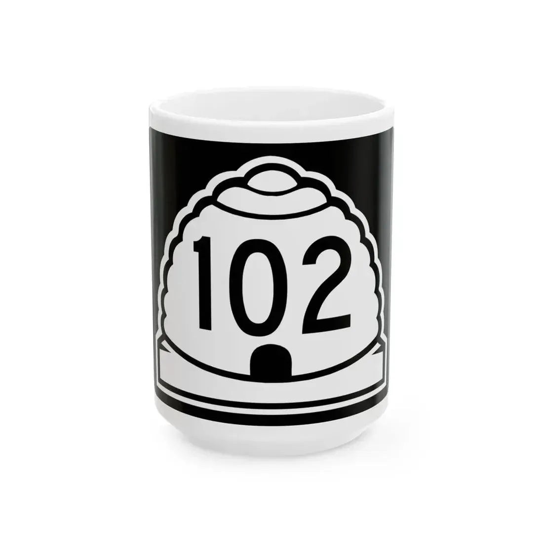 Utah 102 (Utah) (Road Sign) White Coffee Mug 15oz - Go Mug Yourself