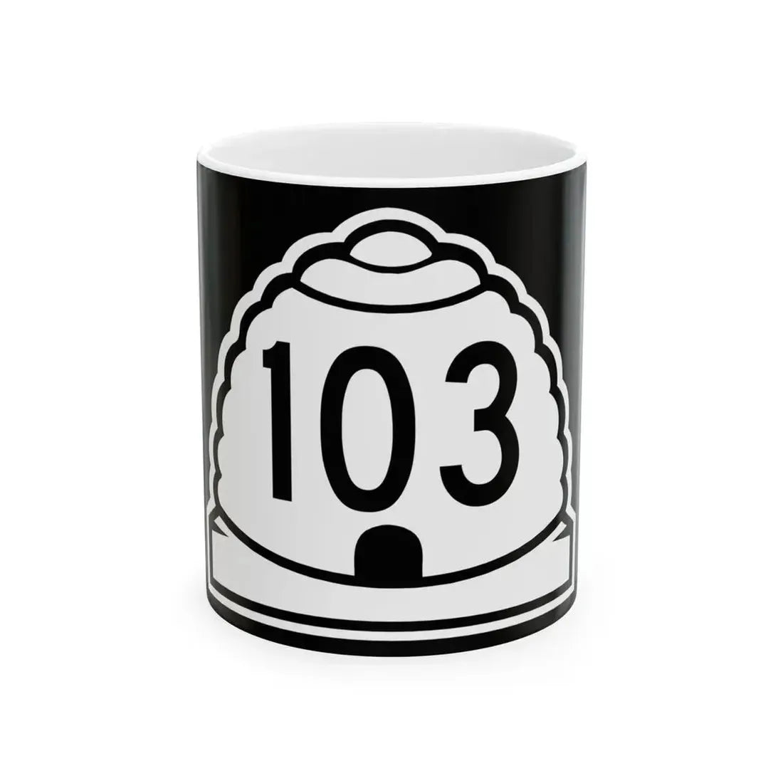 Utah 103 (Utah) (Road Sign) White Coffee Mug 11oz - Go Mug Yourself