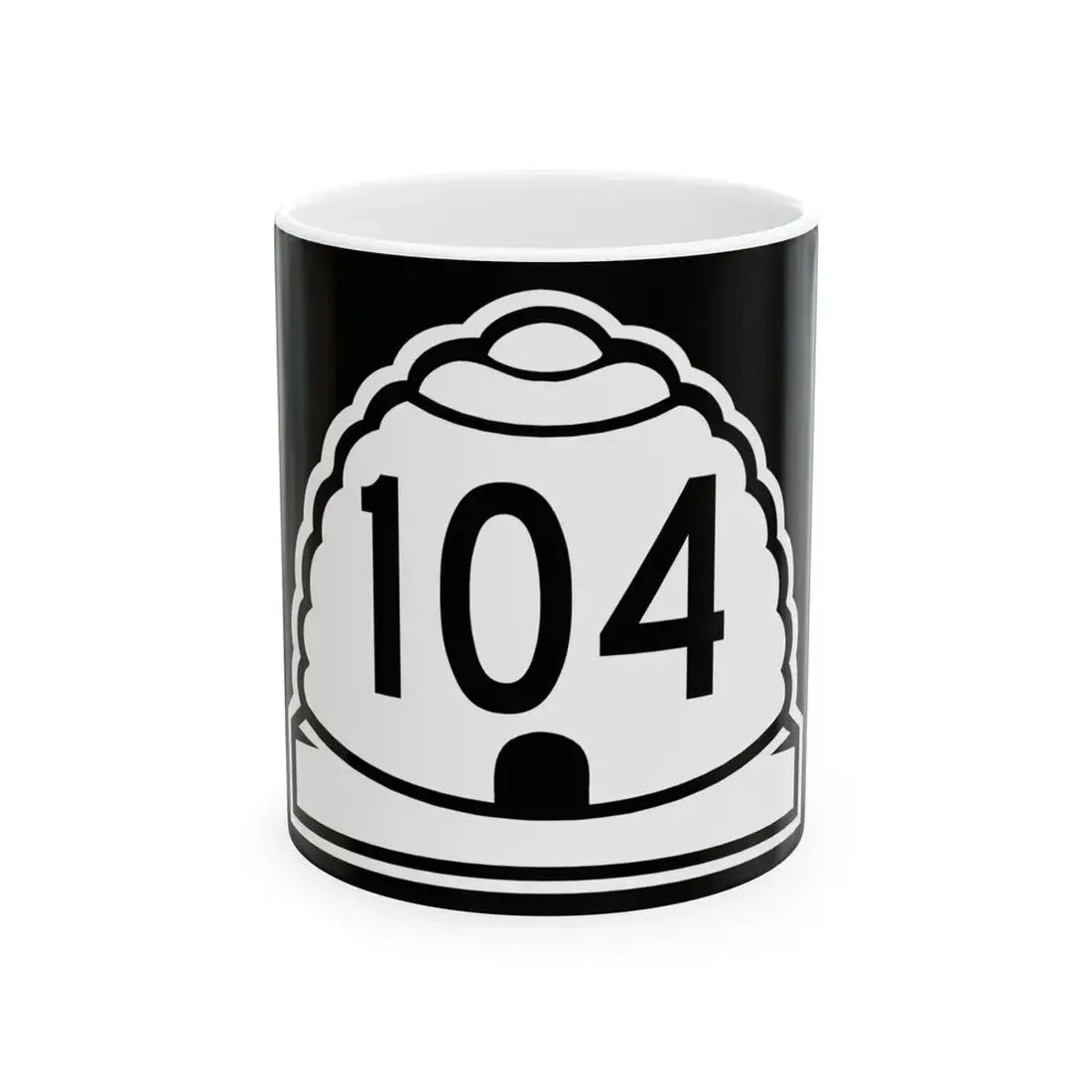 Utah 104 (Utah) (Road Sign) White Coffee Mug 11oz - Go Mug Yourself